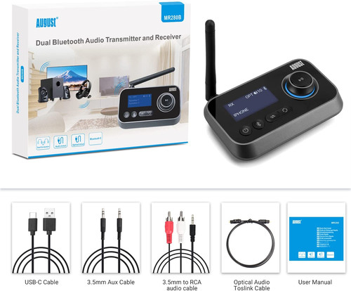 August mr280 bluetooth 0 - bluetooth, 5.0