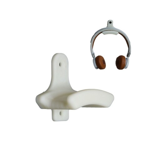 White headphone hook holder - 1x,
